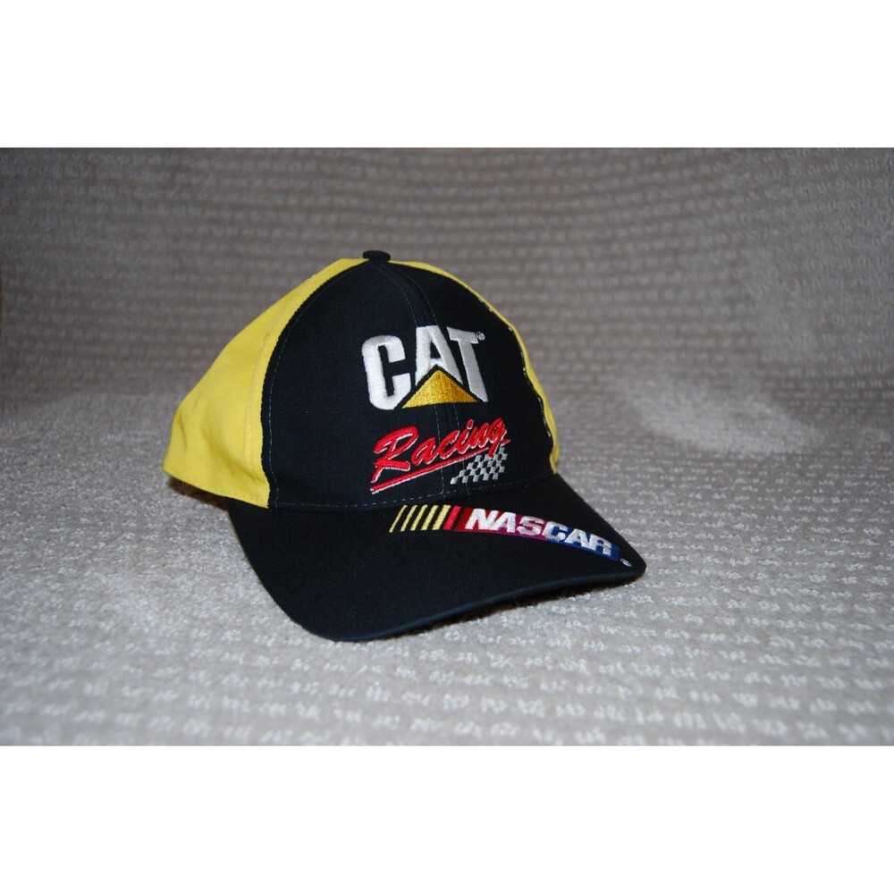 Caterpillar Racing Hat Cap CAT Strap Back Adjustable Nascar Bill Davis Racing
